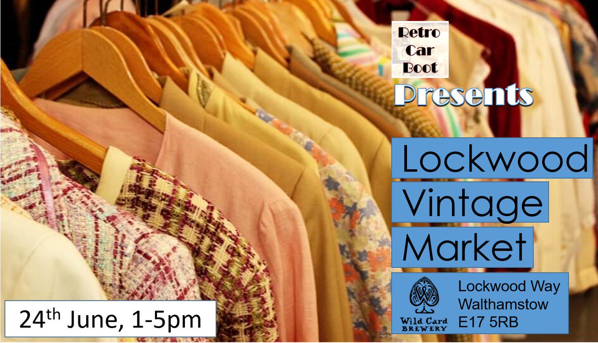 RetroCarBoot's tweet photo. Stalls for vintage goods and vinyl sellers available for £10 at  #LockwoodVintageMarket E17 @WildCardBrewery Lockwood Way 24th June. https://t.co/1g1WleuGpD