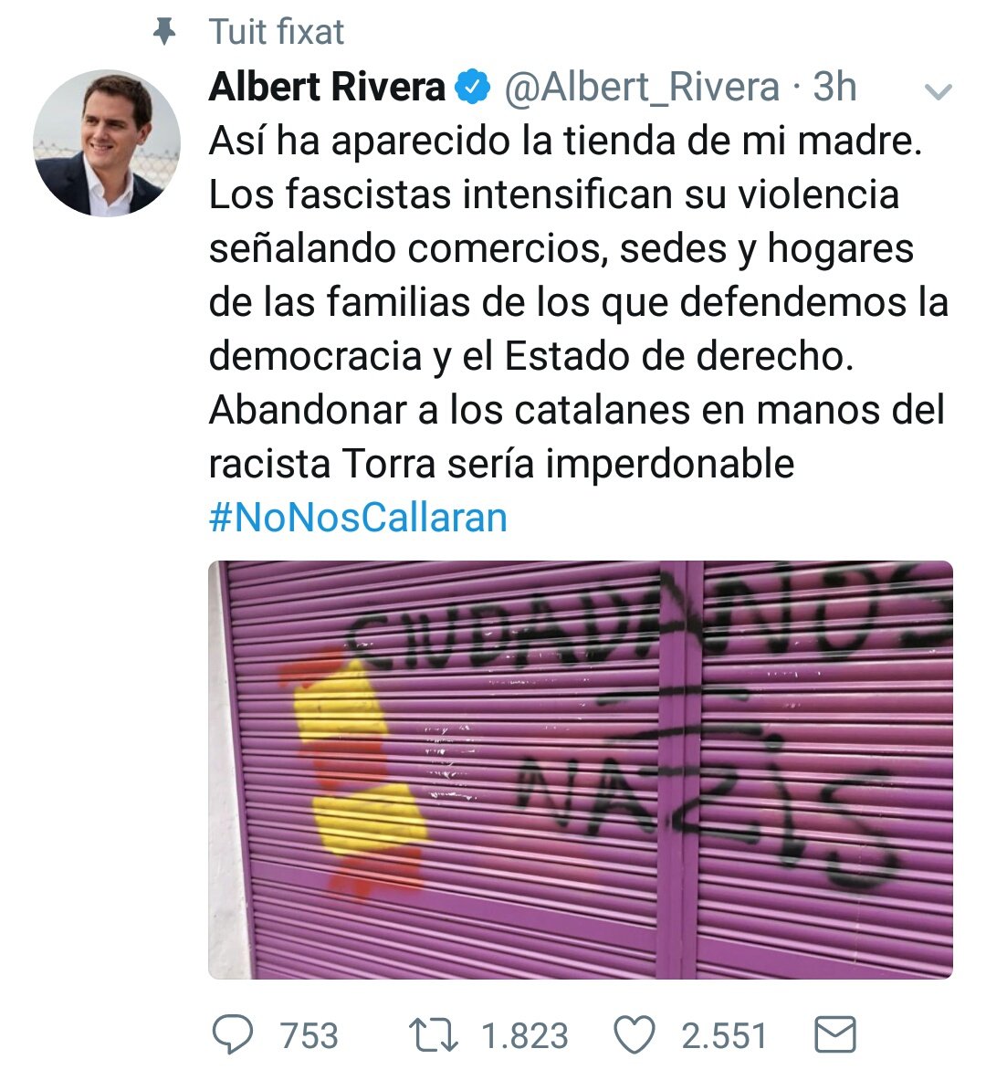 PereForcada's tweet photo. Ya es oficial. @Albert_Rivera tiene un problema con la realidad.
Si miente en esto, miente en todo. Todo vale para él para conseguir votos https://t.co/AQFvrSs4IU