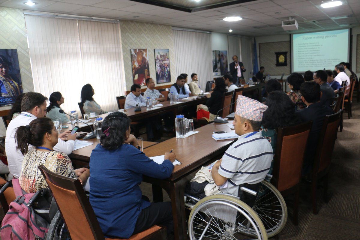 UNDPNepal's tweet photo. . @ShudarsonSubed1 of Nat’l Fed. of Disabilities Nepal (#NFDN), who led a Nepal delegation to the 19th session of #CRPD in Geneva early this year, shares key follow up actions, incl implementation of existing anti-discrimination laws, recommended to and agreed by Nepal. https://t.co/fRVRBt8wr4