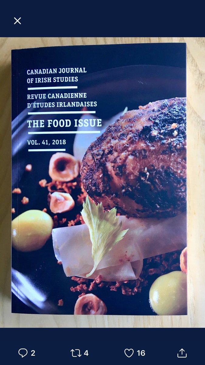Dr Elaine Mahon (@mahonelaine) on Twitter photo Very happy that ‘Irish Cuisine: Irish Diplomatic Dining’ is part of this wonderful special issue edited by Rhona Richman Kenneally. Launching this evening @dgsdit <a href="/ditofficial/">Dublin Institute of Technology</a> @DITCathalB <a href="/canadian_irish/">School of Irish Studies, Concordia University</a> #IrishFoodHistory #dgs2018 #irishdiplomaticdining #irishstatedining Very happy that ‘Irish Cuisine: Irish Diplomatic Dining’ is part of this wonderful special issue edited by Rhona Richman Kenneally. Launching this evening @dgsdit <a href="/ditofficial/">Dublin Institute of Technology</a> @DITCathalB <a href="/canadian_irish/">School of Irish Studies, Concordia University</a> #IrishFoodHistory #dgs2018 #irishdiplomaticdining #irishstatedining