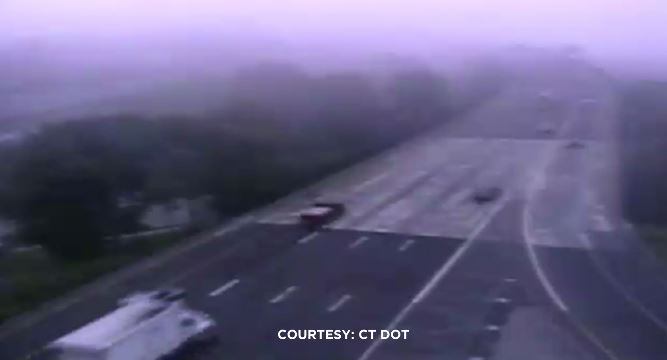NicoleNalepaTV's tweet photo. It's a little #foggy out there over the @GoldStarBridge! You may want to factor in a few extra minutes if you're traveling through #southeasternCT this A.M. #WFSBtraffic #CTtraffic https://t.co/2TH7PBbMum