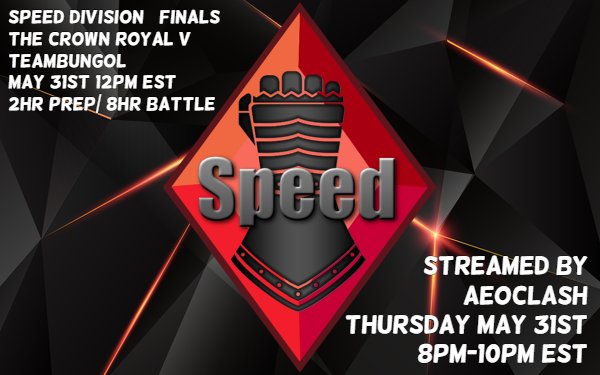 Be sure to catch the Speed division finals, streamed by @aeoclash!