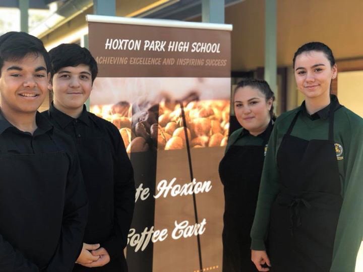 HoxtonParkHigh's tweet photo. The Cafe Hoxton Coffee Cart was at Hoxton Park Public School this morning to serve espresso coffee to their school community ☕️ #vetinschools #employabilityskills #hospitality #Coffee https://t.co/06In58J1Lr