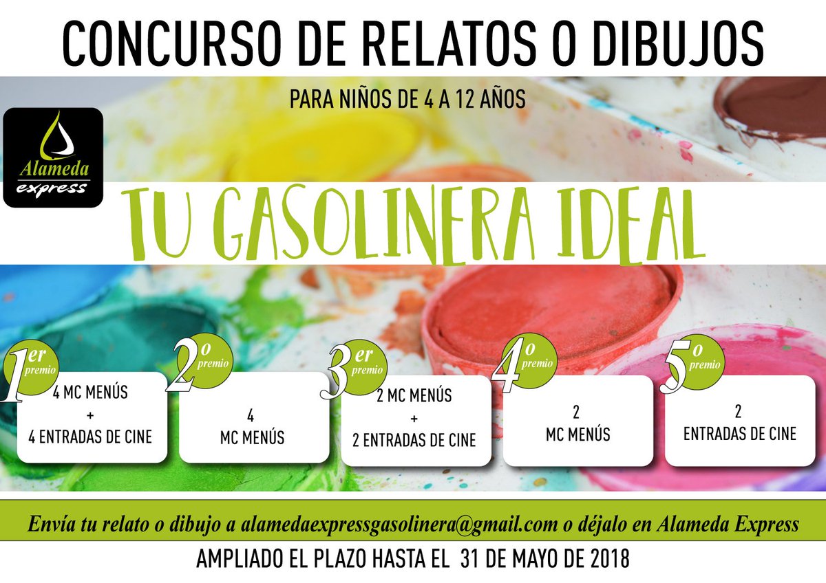 ¿Tu peque ha pintado la gasolinera de sus sueños y no nos lo has traído todavía?  Puedes mandar dibujos y relatos hasta el día 31 incluido.