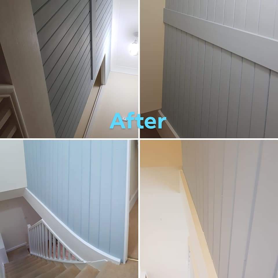 Jenthedecorator's tweet photo. Hall and stairs now complete in #ParmaGrey & #Newwhite @FarrowandBall & @JohnstonesTrade #Acrylicsatin #Covaplus
@TRADE_decorator
@Gethertrade
@womenonthetools
#Decorator
#Femaledecorator https://t.co/shKA9R14nN
