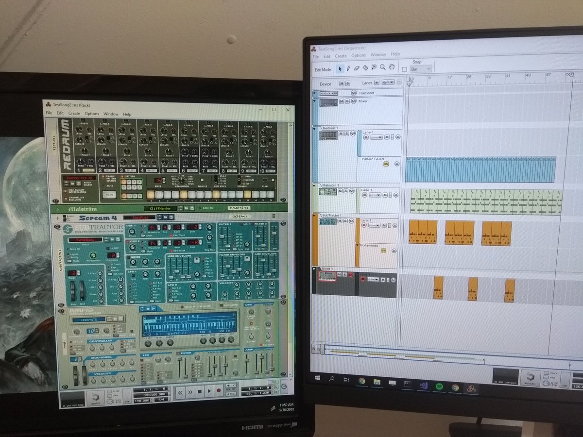 heartcasegames's tweet photo. First attempts at making #music with #reason. Might do the sound design of #BattleBand myself :o
#indiedev #indiegame #gamedesign #gamedev #gaming #games #gamedevelopment #rhythmgame https://t.co/Urjzduj46F