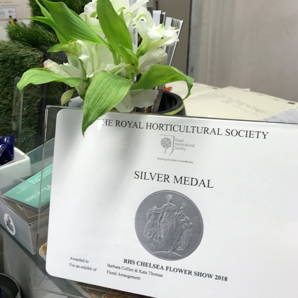 Congratulations to our Master Florist Kate Thomas &amp; her floristry partner Barbara Collier for winning Silver Gilt for their Floral arrangement at Chelsea last week! Well done - fabulous achievement #masterflorist #ChelseaFlowerShow #flowerarranging #silvergilt #congratulations