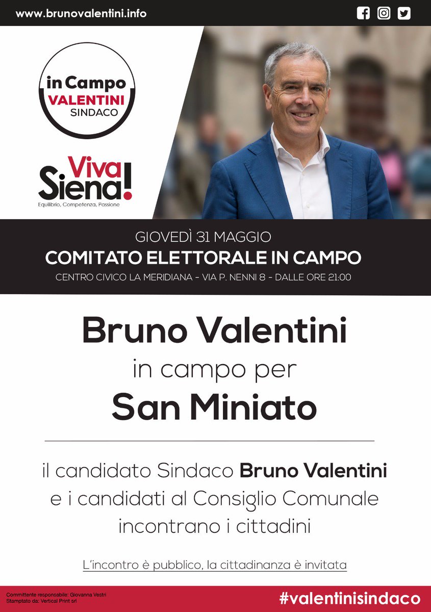 Valentini_Bruno's tweet photo. Domani Giovedì 31 Maggio vi aspettiamo presso il Centro Civico la Meridiana alle ore 21:00 per parlare insieme ai cittadini di San Miniato di progetti, proposte, idee per il quartiere e la città. A domani! https://t.co/eJ3Ivh3YJ5