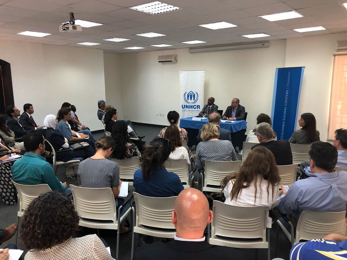 Constructive discussion at <a href="/CGCAmman/">Columbia Global Center Amman</a> on role of academia in humanitarian responses

Be it in the form of policy-making, dialogue or advocacy, this collaboration demonstrates true power + potential of the whole of society approach, as envisaged through Global Compact on <a href="/Refugees/">UNHCR, the UN Refugee Agency</a>