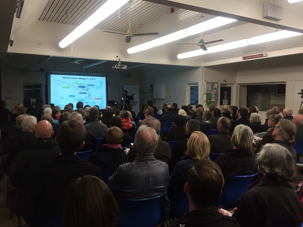 #Westconnex #handsoffinnerwest. Inner West Council presenting to Annandale community meeting all the details of the devastating impacts of the Westconnex on our community!