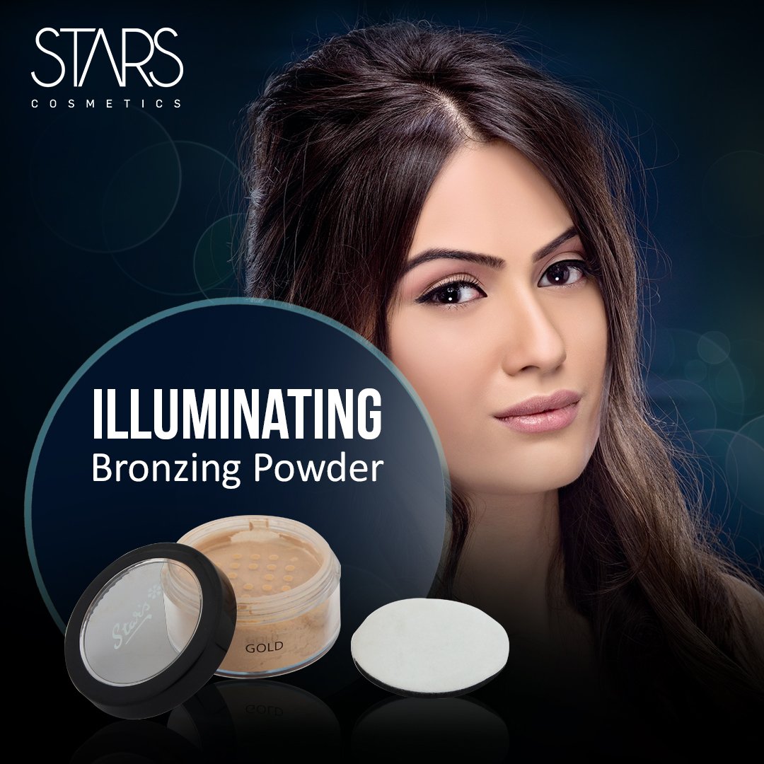 StarsCosmetic's tweet photo. #StarsCosmetics #BronzingPowder #dazzle up your #skin with #natural looking, sun kissed #glow. #BuyNow! https://t.co/I5ly18cqbu