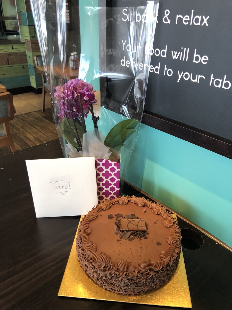 Happy birthday to our housekeeper Janet!! We hope you had a fabulous day!! #teampiwow #birthday #cake #orchid