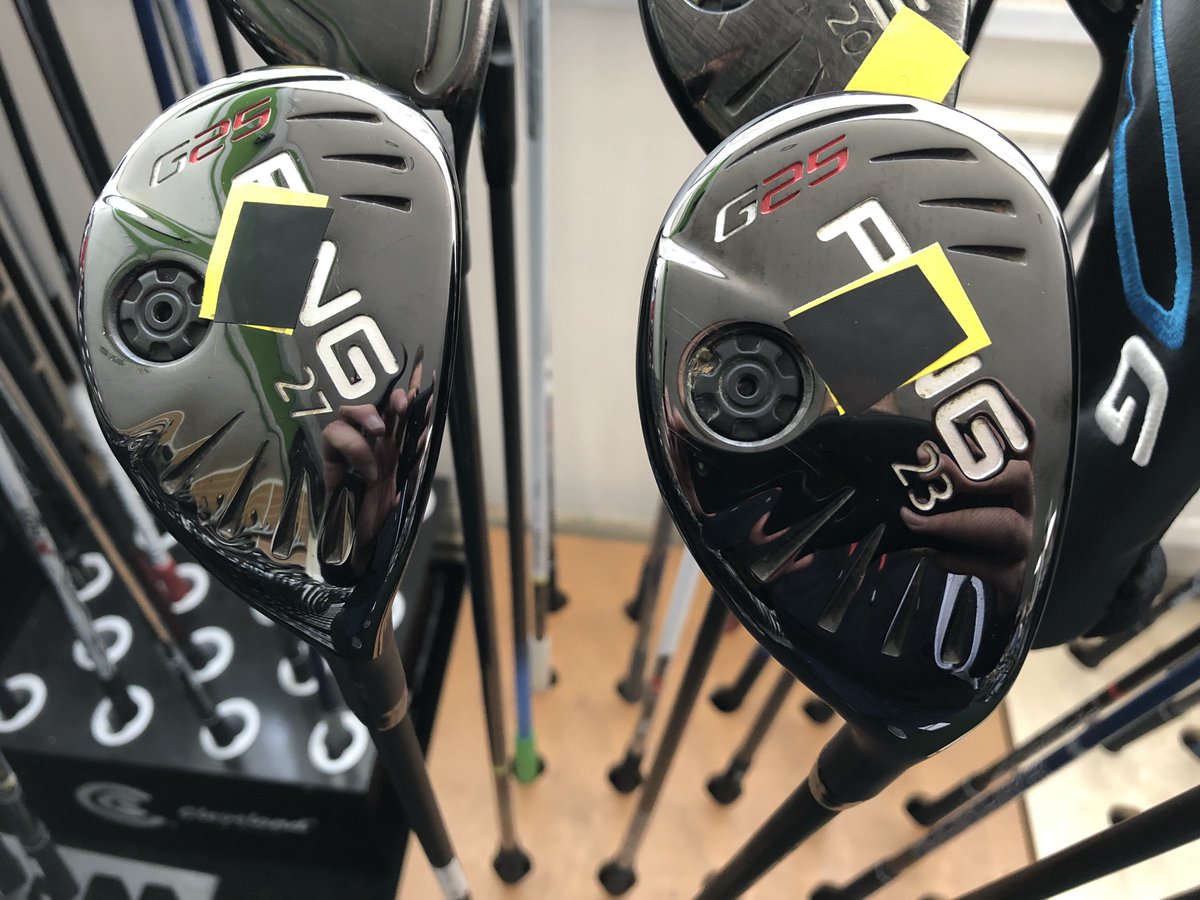 golf_factory's tweet photo. Two mint condition G25 hybrids

Both Regular shafts 
🌟27degree and 🌟23degree

#pingg25 #pingGolf #lovegolf #newgolfgear #newcastlegolf #thegolffactory #thegolfstagram #cheapgolfclubs https://t.co/AfF6fl7ZNu