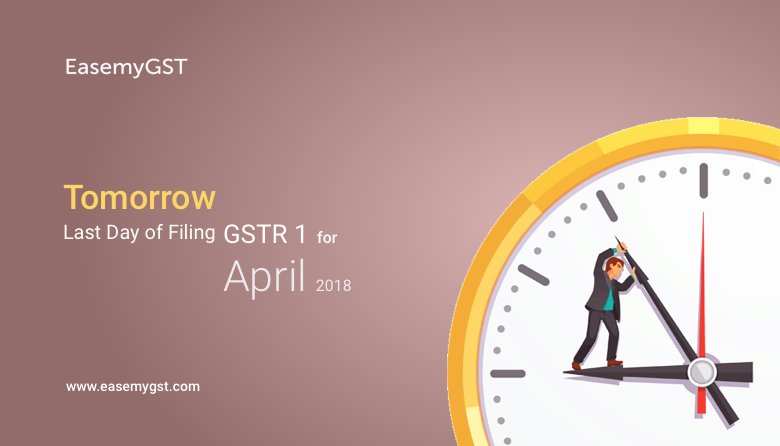 Easemy_GST's tweet photo. The clock is ticking! Delay no more.
#GSTR #EasemyGST #GST #GSTR1 #ALERT https://t.co/r55HxsXJhe