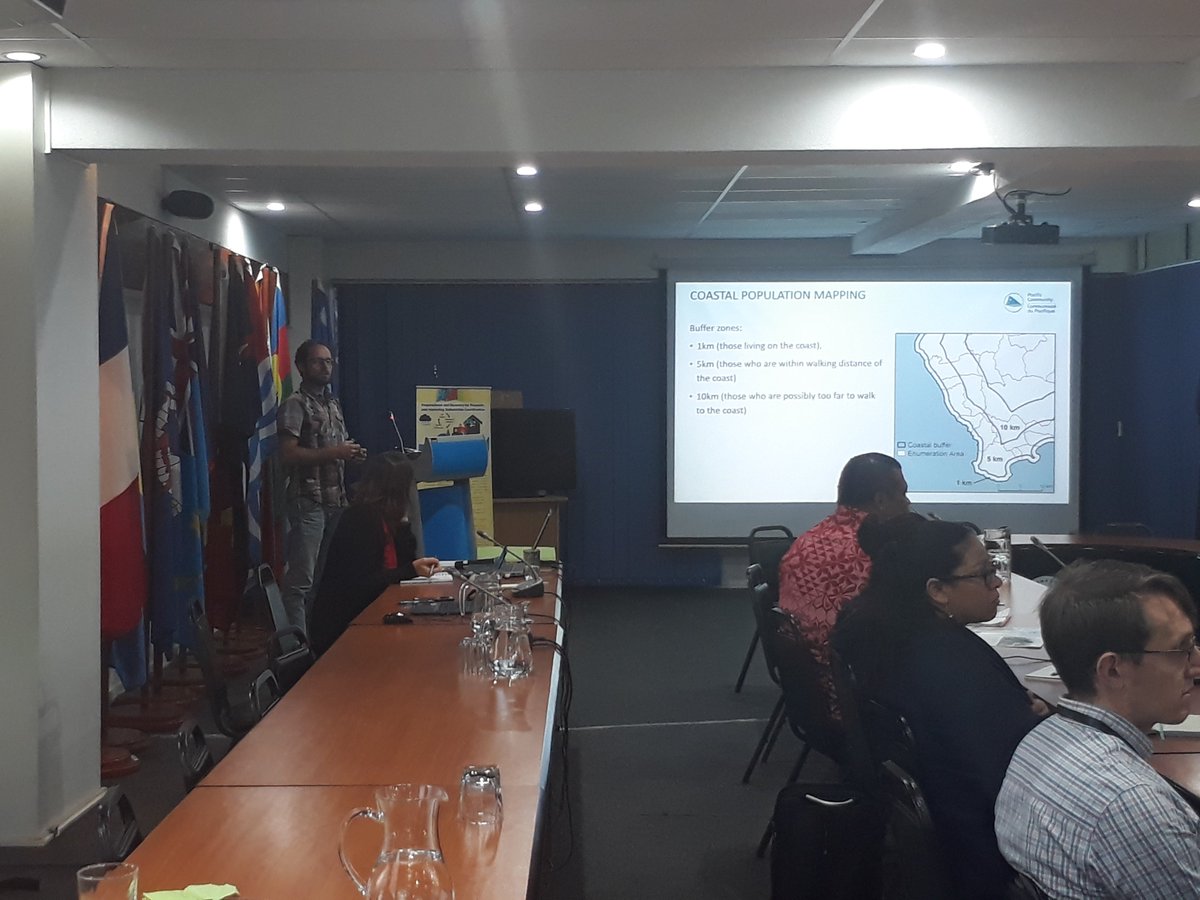 spc_live's tweet photo. Day #2 of @RESPACatUNDP #DRM Data + Info. Workshop: @philgbright from @spc_cps Statistics for Dev. Division presenting on Coastal Mapping Project undertaken by @spc_cps @WorldFishCenter & @UOW and @UNESCAP Disaster-related Statistics Framework. #SustDev #sdgs #PRISMStats https://t.co/cYpf5v0nSm
