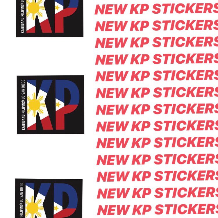 ucsdkp's tweet photo. Is your laptop or hydro flask lacking some KP love? Order yourself our brand new KP Stickers!! The order form link will be in our bio. Make sure to buy them while you can from now till June 1st!
https://t.co/5Z7X7iaEpI https://t.co/5LhHu80tuG