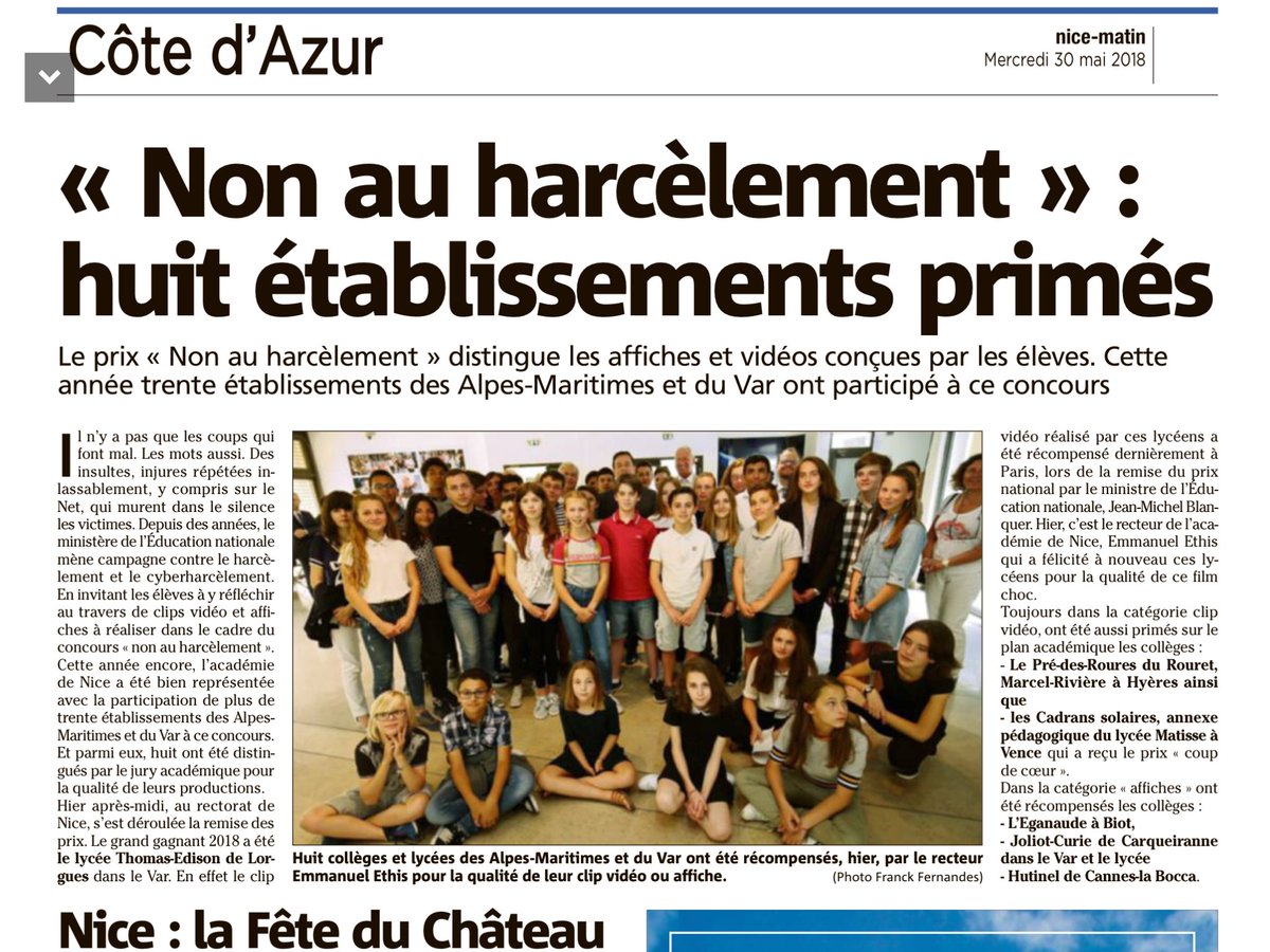 Emmanuel Ethis On Twitter Bravo à Nos élèves Engagés Et - 