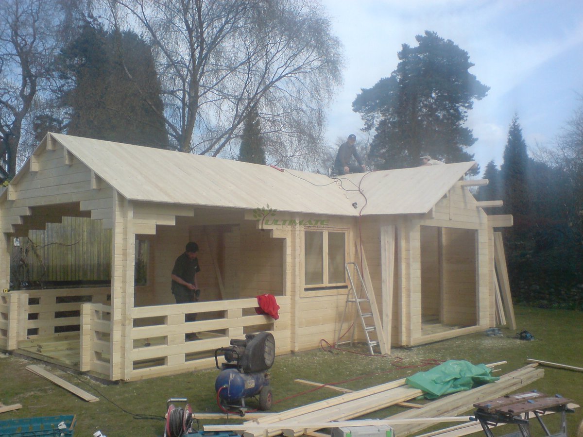 Cabin Group On Twitter Our Log Cabin Installation Team Busy On