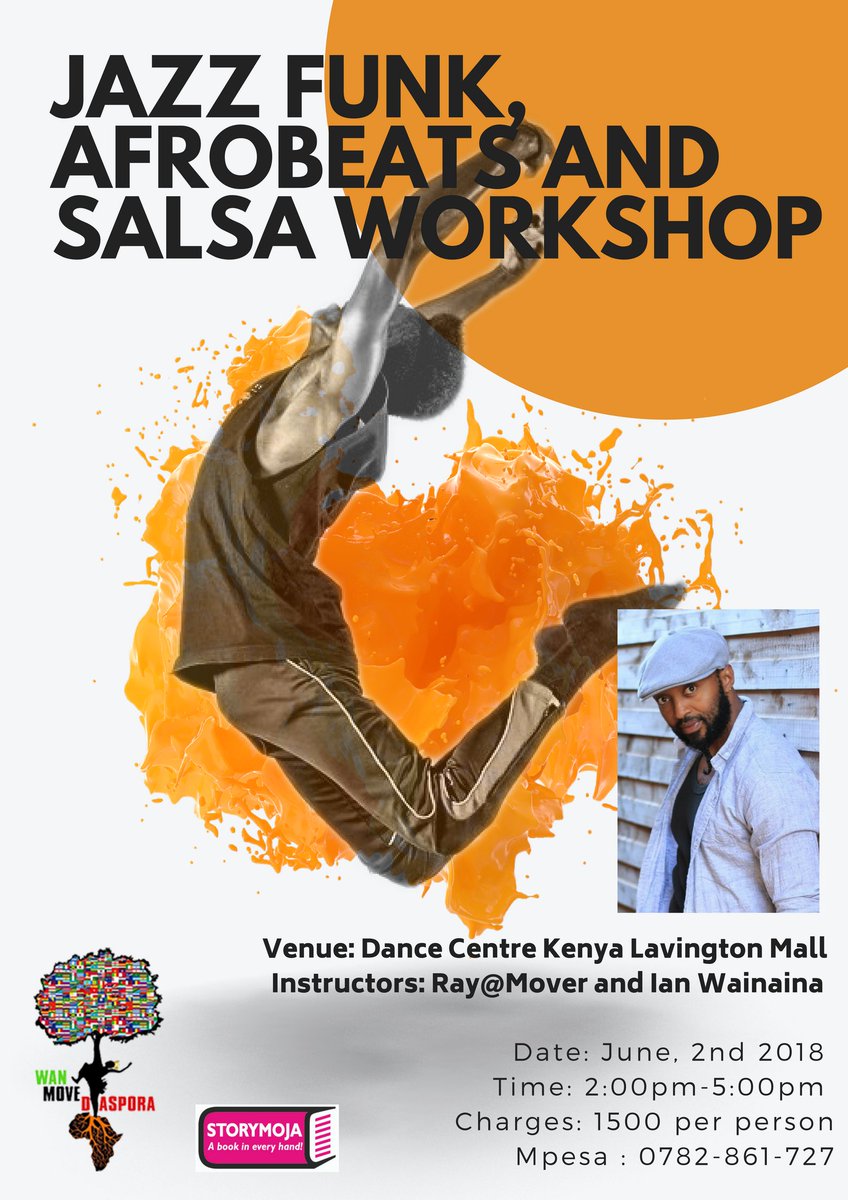 StorymojaFest's tweet photo. Put on your dancing shoes, and let us dance this Saturday at Dance Centre Kenya Lavington Mall. Charges are Kshs 1,500.
Want to win a ticket? Look out for a trivia question later today ๐.
#storymojafest https://t.co/sY7ISNPmQR