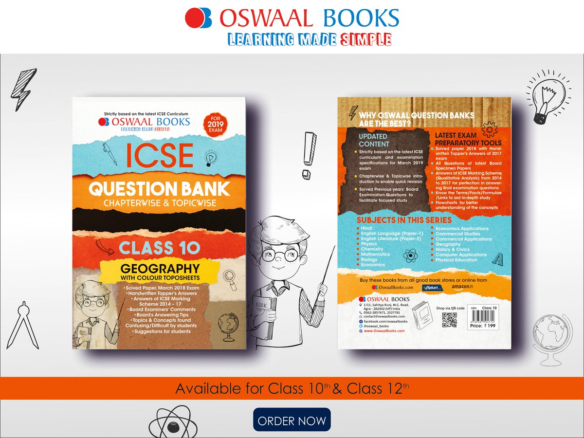 oswaal_books's tweet photo. Why choose Oswaal #QuestionBanks?
1. Updated Content
2. Chapter-wise & Topic-wise introduction
3. Solved questions of previous year's Board examination to facilitate focused study.
Buy here - https://t.co/6pYJodE6eU
#OswaalBooks #StudyMaterial #Geography #ICSE #PreparatoryTools https://t.co/H3HmZIWr0f