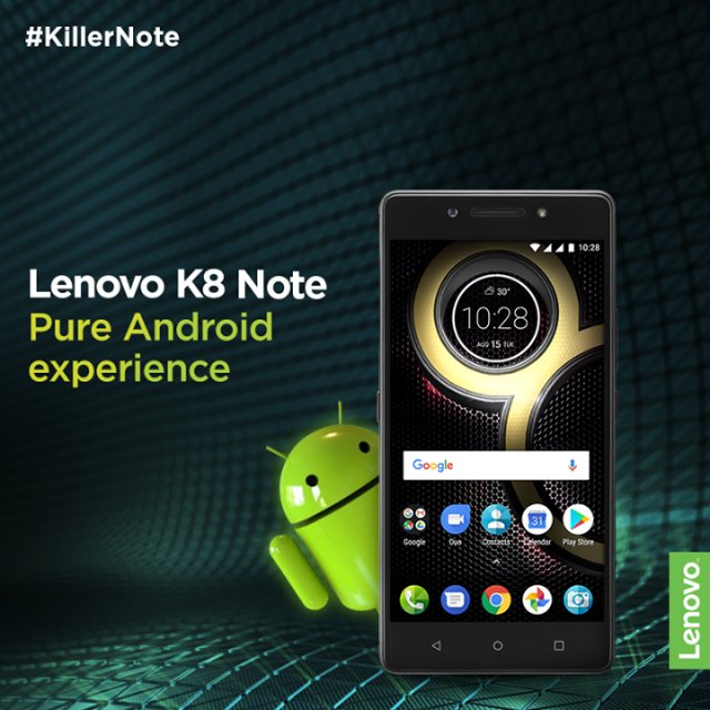 vishal_bhadani's tweet photo. The #LenovoK8Note comes with Stock Android Nougat, making your phone bloatware free and ensuring you get the best user experience. Available in retail stores and on Amazon India, starting at Rs.11,999*: https://t.co/9mjLX9NROy https://t.co/HmRRphNZgj https://t.co/oLMZPRY51O