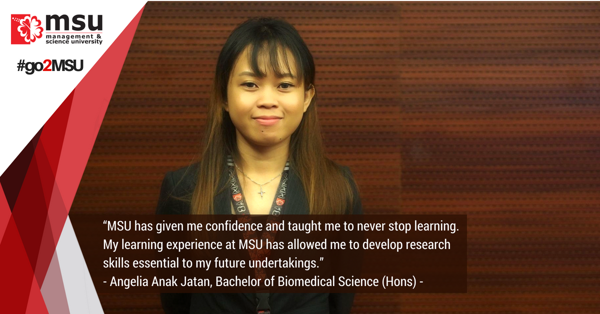 MSUmalaysia's tweet photo. Discover the latest developments in the fields of biological & medical sciences with MSU’s Bachelor of Biomedical Science (BBM). Join Angelia, who is transforming her life, enriching her future at MSU!
BBM > https://t.co/gqTz304KrG
#studentsay
#go2MSU🌺 https://t.co/4haJsKXd8D https://t.co/p16NzFl95L