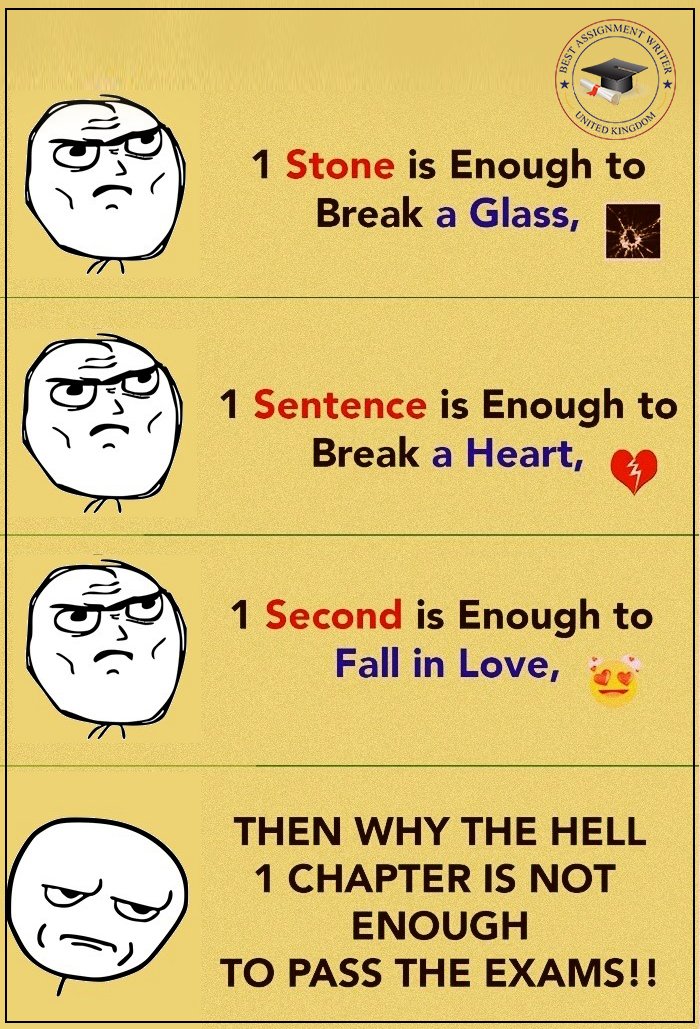 GamilaCairo's tweet image. Why is it never enough??
#bestassignmentwriter #exams #chapters #memes
