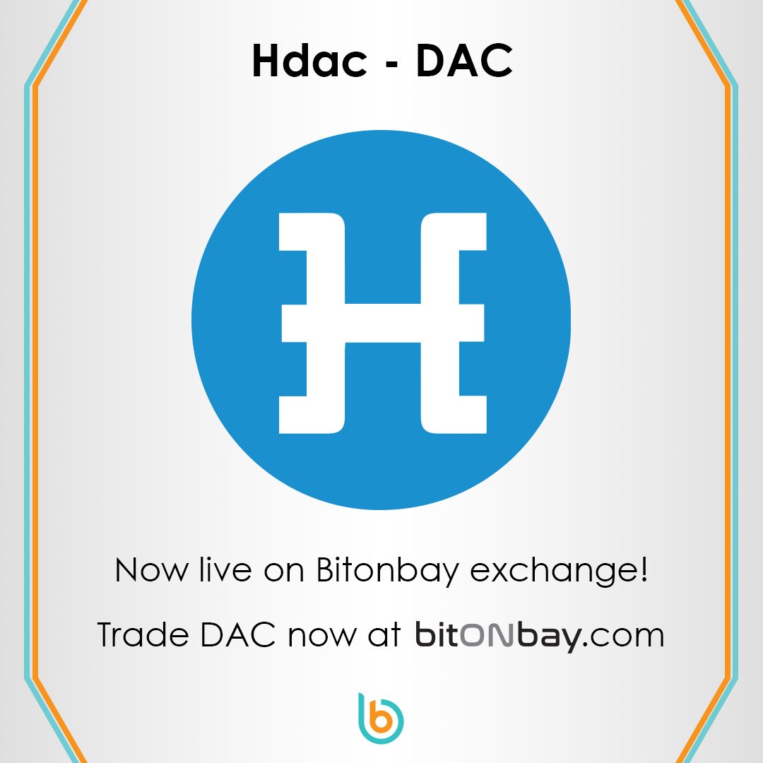 bitonbay's tweet photo. Hdac - DAC has been added to our trade list! Buy and sell $DAC now at https://t.co/jfB0YRlYkK #Hdac #DAC #현대코인 https://t.co/izujxmzNjC