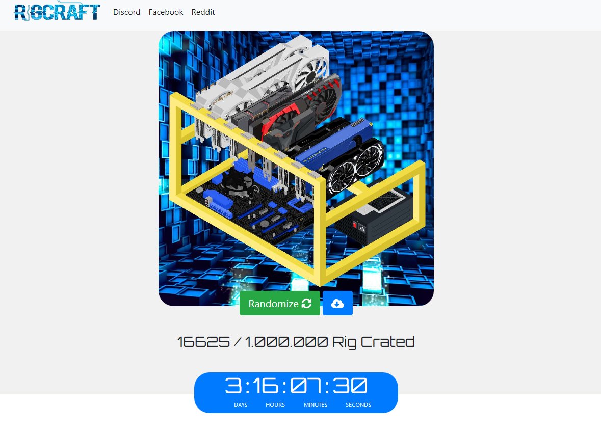 CoinDealShip's tweet photo. https://t.co/ms6fjgqyWU
More than 16.000+ Rigs already created, create yours now!
#rigcraft #cryptocurrency #Crypto #cryptokitties #ethtown #ethereum #blockchain https://t.co/wowuj6cWFs