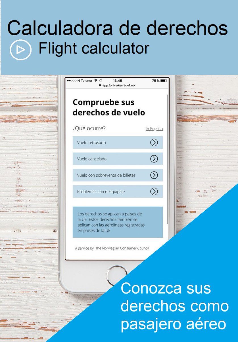 eccspain's tweet image. ¿Quiere saber qué derechos tiene cuando viaja en avión? Utilice la calculadora de derechos para pasajeros aéreos disponible gratis en nuestra web #FlightCalculator #CalculadoraDeDerechos @ForbrukerEuropa  @EU_Consumer  cec-msssi.es/CEC/web/notici…