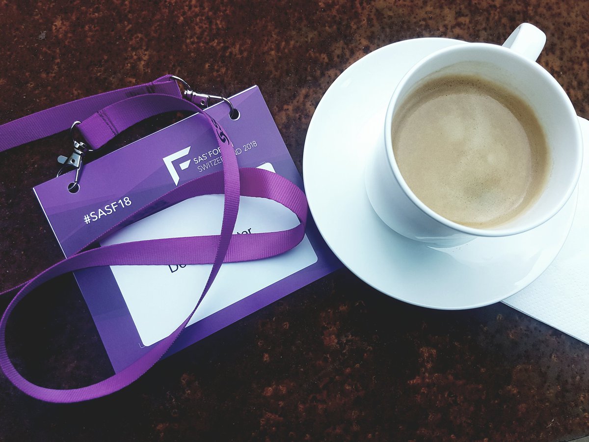 DesiSarina's tweet photo. #SASF18 #welcomecoffee #timeforanalytics #CustomerExperience #CustomerCentricity @sasforums https://t.co/FeFHKtnzVx