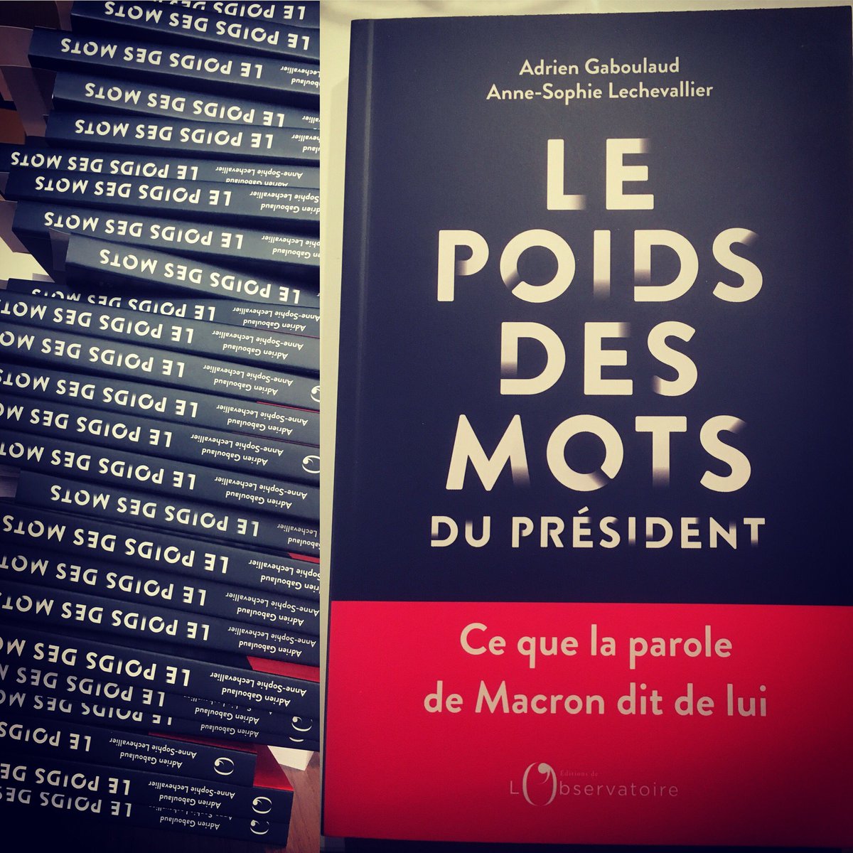 aslechevallier's tweet photo. Aujourd’hui, en librairie, notre livre avec @adriengaboulaud sur le discours d’Emmanuel Macron, en campagne et pendant la première année à l’Élysée. Avec une base de 450 textes, 2 millions de mots. @EdLObservatoire Des datavisualisations de @devrig à l’intérieur #datajournalisme https://t.co/XEy21G20wk