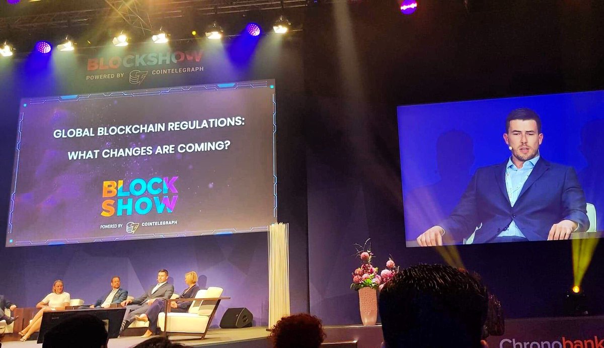 aussiepurcell's tweet photo. I had the pleasure of speaking at BlockShowEurope, great panel and great conference. #conferences #blockshoweurope @BlockShowcom https://t.co/3c8yLe9ici