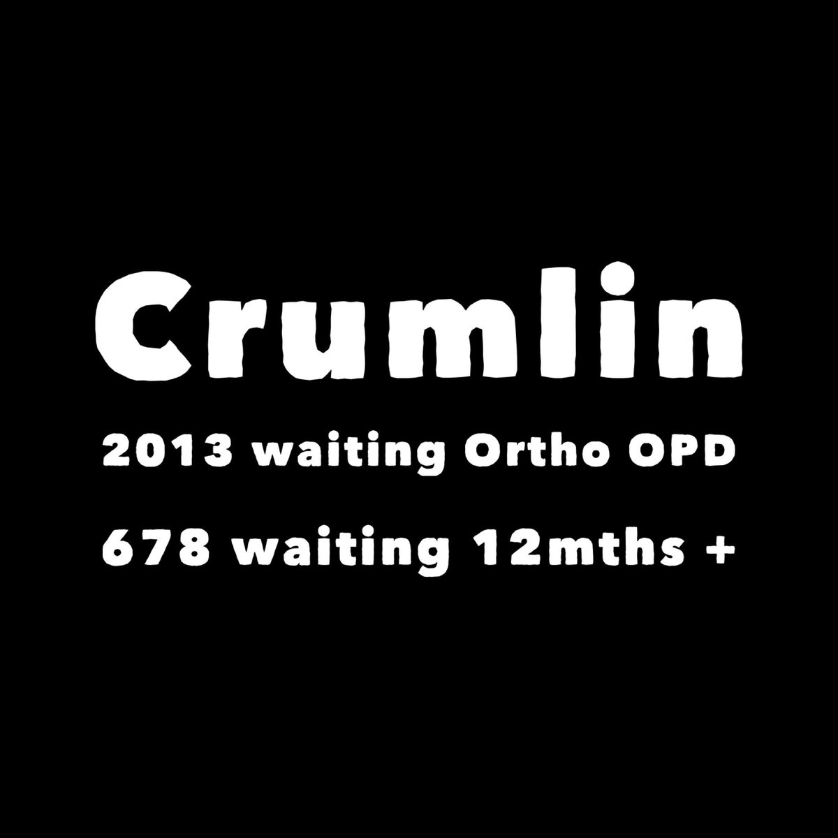Long waits for children are causing unnecessary deterioration &amp; suffering.  This is a children’s rights issue.  24-36 month waits for Ortho OPDs is not acceptable <a href="/CeoHardiman/">Eilísh Hardiman (she/her)</a> <a href="/SimonHarrisTD/">Simon Harris TD</a> @DonnellyStephen <a href="/loreillysf/">Louise O’Reilly TD for Dublin Fingal West</a> <a href="/mhartytd/">Dr Michael Harty TD</a> <a href="/alankellylabour/">Alan Kelly TD</a> <a href="/OCO_ireland/">Ombudsman for Children</a> <a href="/DrTedros/">Tedros Adhanom Ghebreyesus</a> <a href="/HSELive/">HSE Ireland</a>