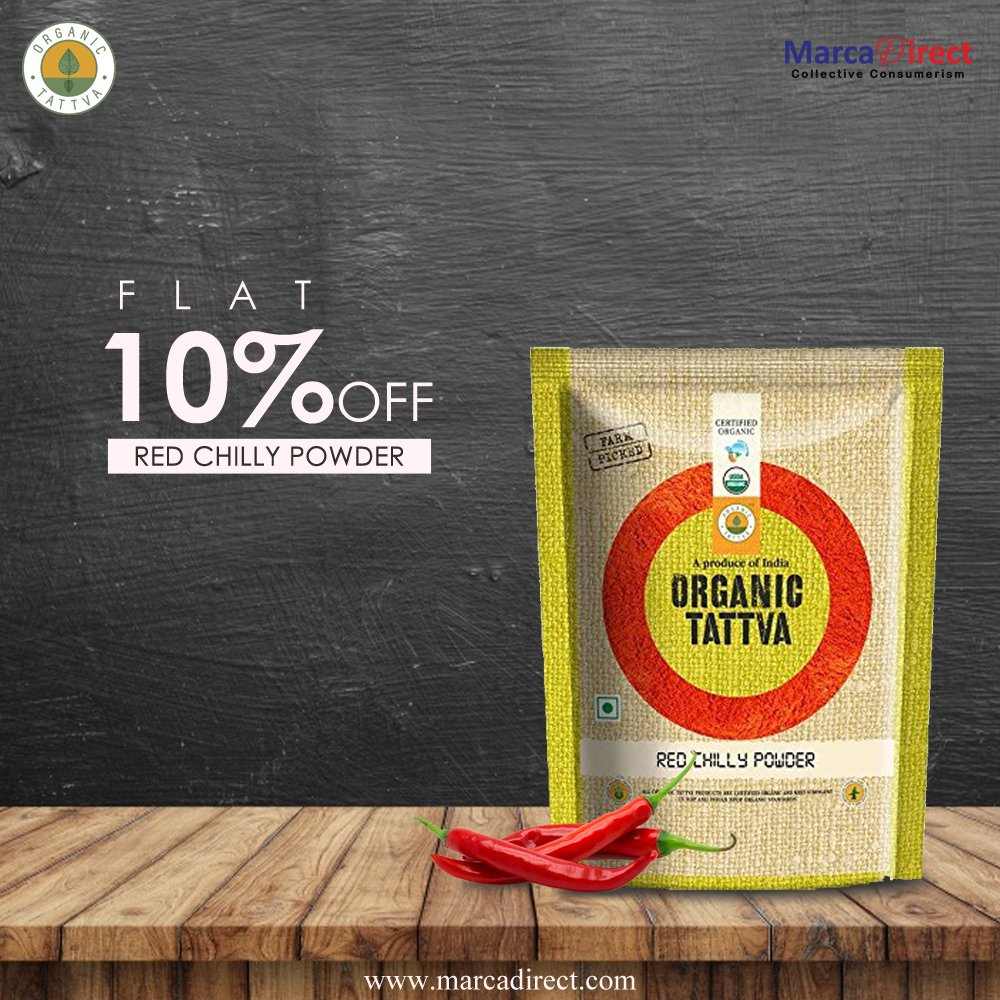 marca_direct's tweet photo. Buy Organic Red Chilli Whole 100 gm Online and Get Flat 10% OFF exclusively at Marca Direct.
Shop now>>>https://t.co/CQH9S75AOd
#OrganicTattva #RedChilli #Masala #BestPrice #Discount #MarcaDirect https://t.co/peuVQdSjG5