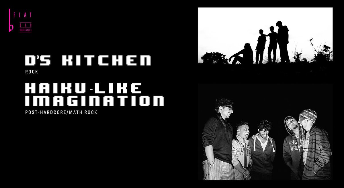 An evening of contemporary Indie Rock music with post hardcore/Math Rock band Haiku-like Imagination and indie rock band D's Kitchen play this Friday, June 1st at bFLAT Indiranagar at 9PM. Pick up your tickets here- buff.ly/2IXbuE1