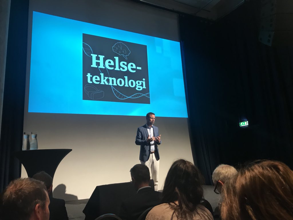 TEftevaag's tweet photo. «Vi trenger ikke flere varme hender i helsetjenesten, vi trenger flere kloke hoder» sier Helseminister @BentHHoyre. @DN_no #dnhelseteknologi  @NorwayHealthTec https://t.co/1fD6Twka43