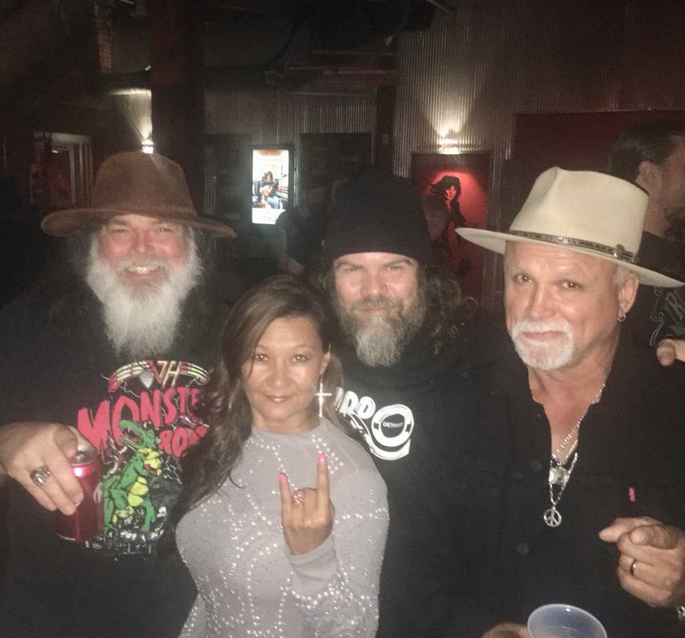 predators1998's tweet photo. Myself, @kennyolsonrocks, and @DerekStHolmes we’re shooting the shit, talking shop, when this beautiful lady wanted her pic with master musicians. Ok, I just happened to be passing by when I jumped in. Whatever... #RawkStars https://t.co/Xc4at2P6Z4