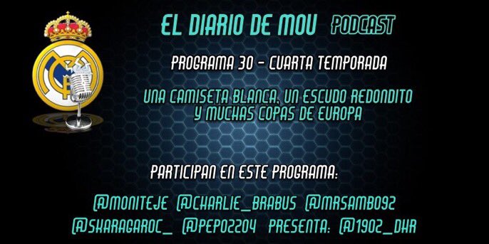 Charlie_Brabus's tweet photo. Pod @eldiariodemou #EDDM
La 13 señores y señoras, la 13...
Lo celebramos (más aún) entre resacas, afonías y faltas de sueño con:
@MoniTeje
@Mrsambo92
@Skaragaroc_
@pepo2204
& un servidor
Capitán: @1902_dhr
#must
#alplay
#aporla14
https://t.co/PHStSreM0E https://t.co/VfCnM4tYtm
