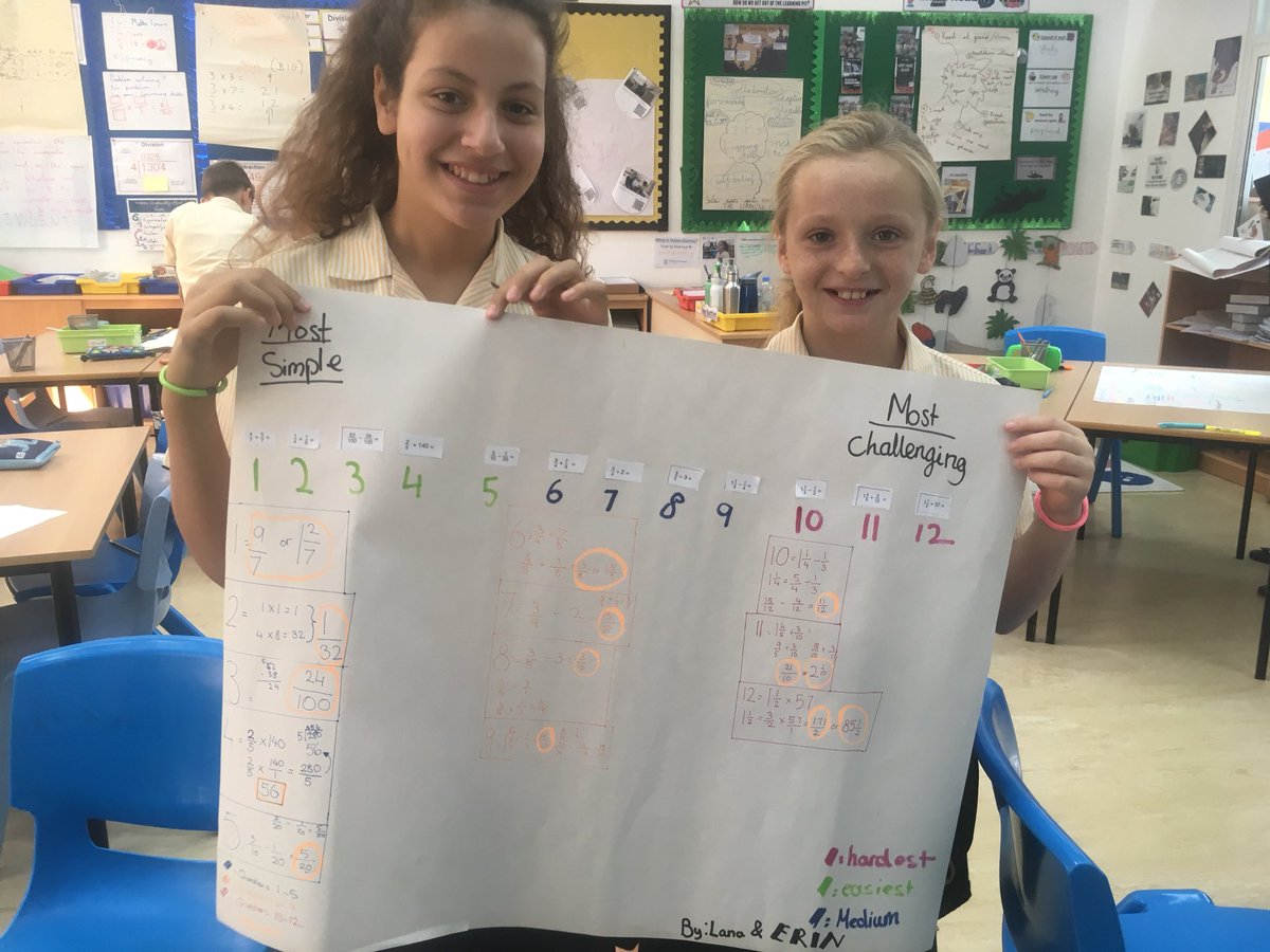 Horizon_Year6's tweet photo. #HorizonYear6 sorting fraction calculations based on difficulty and justifying their choices using mathematical vocabulary #HorizonMaths https://t.co/2gCY4g8oOo