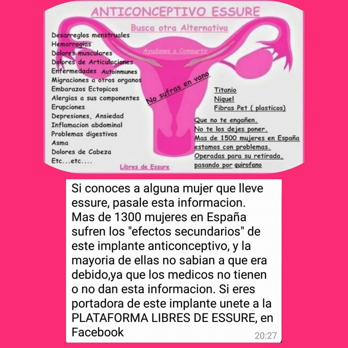 Olga98801653's tweet photo. Cada día me siento peor, otra reclamación voy a poner, firme para que me quitaran útero y no pasar dos veces por el quirofano, ni caso me han hecho, ahora que se preparen las consecuencias https://t.co/JWdSPc3aby