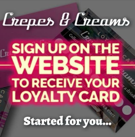 Suzetta_hgate's tweet photo. Our loyalty cards are still going strong. 😬. Sign up on the website and get your loyalty card started for you #loyalty #Harrogate #crepes https://t.co/u4UaSuFinu