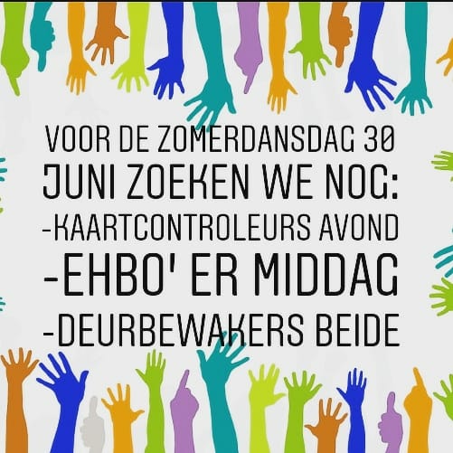 30 juni a.s zomerdansdag!!!! Kom jij ons helpen?