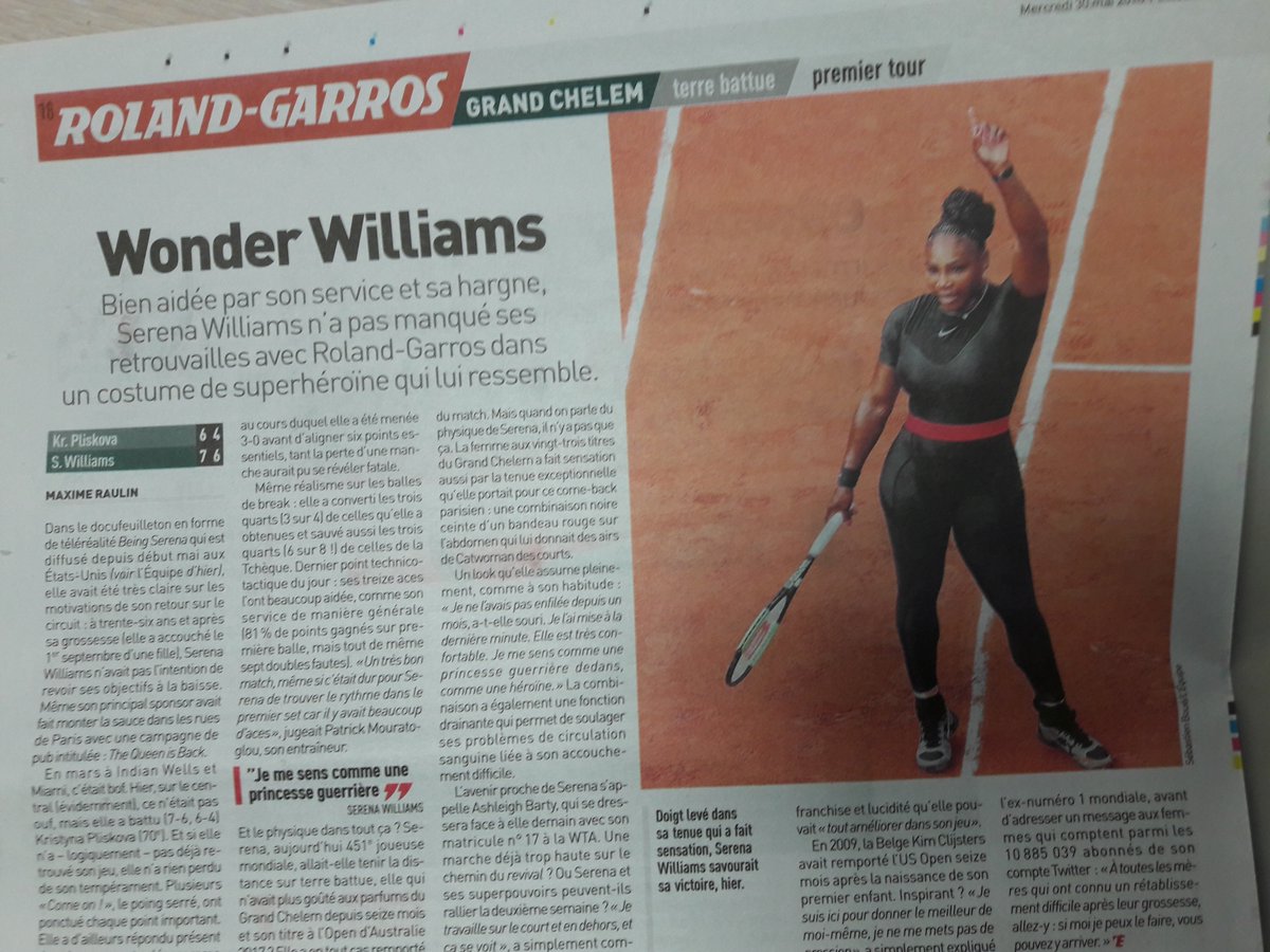 Catwoman was here. Auch am Tag danach noch Gesprächsthema bei den French Open #dpareporter