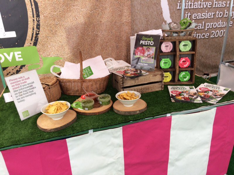 PurelyPesto's tweet photo. Come &amp; say hi &amp; taste some pesto today &amp; tomorrow at the Coop sourced locally tent @SuffolkShow2018 @EoECoop @local @havensfieldeggs @WicksManorFarm @PurelyPesto  @suffolk https://t.co/5QVlXE4cFR