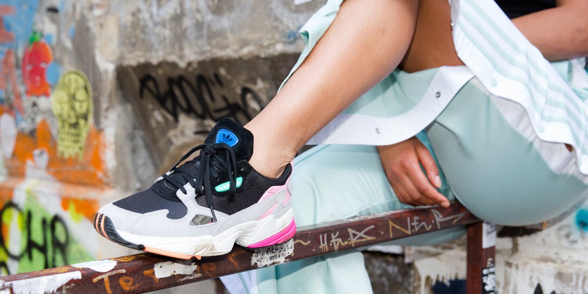 adidas falcon core black granite