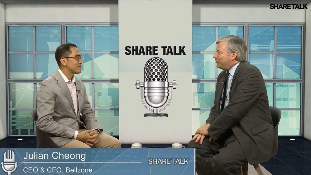 Share_Talk's tweet photo. Julian Cheong, CEO and CFO of Bellzone Mining PLC (AIM #BZM) #Video #Inverview https://t.co/YIHhyQ15jx
He talks about the current share price, outlook & Results for the year ended 31 December 2017 RNS @Share_Talk https://t.co/0pw27COKtQ