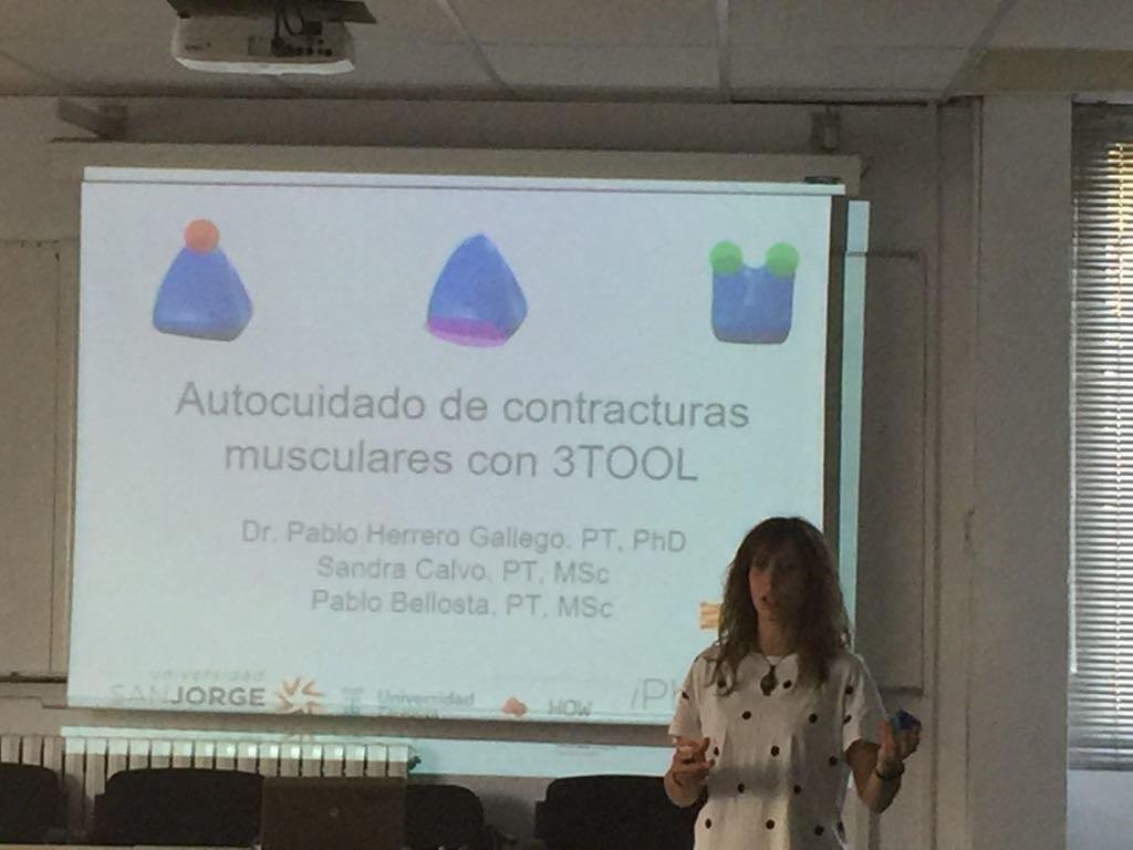 Aragoninvestiga's tweet photo. Presentan la herramienta #3TOOL para el autotratamiento del dolor provocado por contracturas musculares. Fruto de colaboración investigadores @_usj_ y @I3Aunizar : https://t.co/lByuFzk819 https://t.co/aETiHZUTup