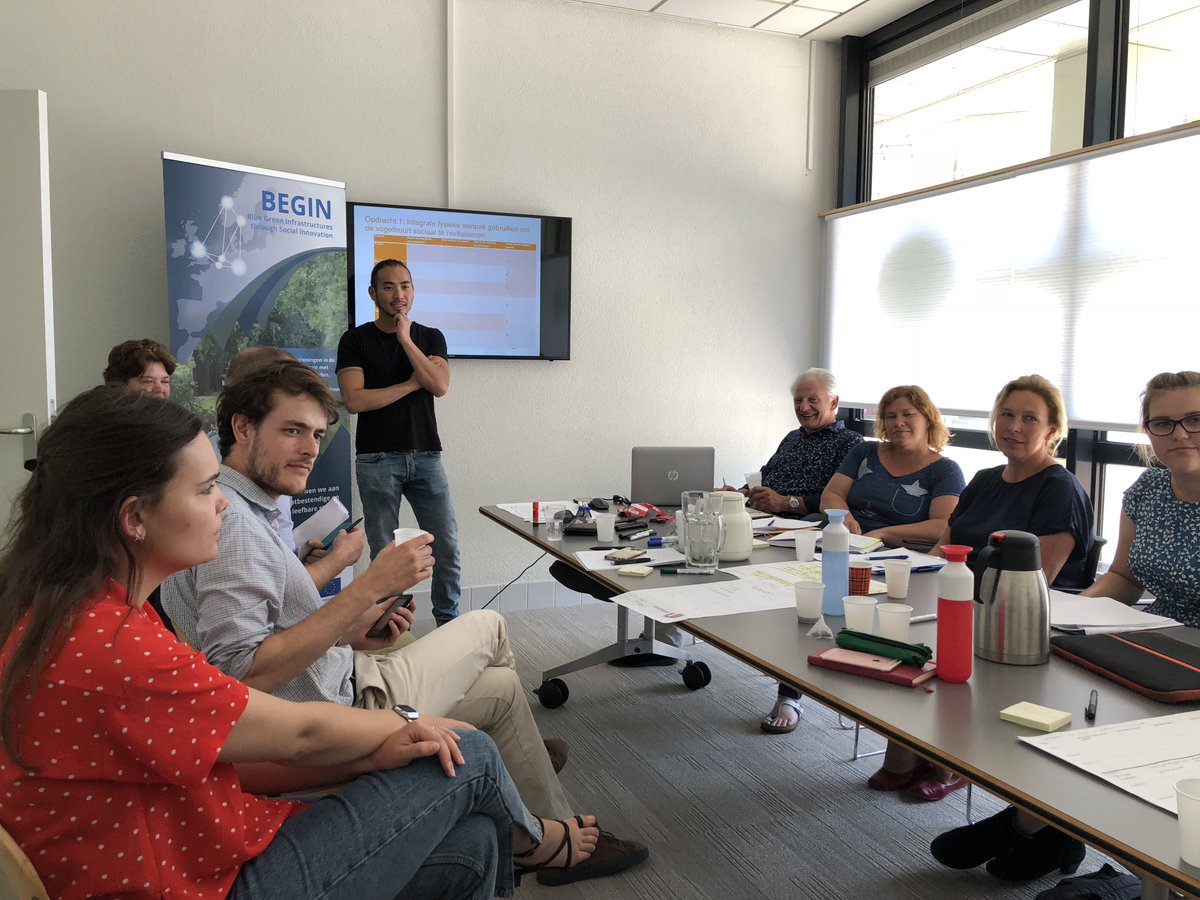 GemDordrecht's tweet photo. Dordrecht Spring School has started. Pilotteams focus on bluegreen projects including Dordrecht's pilot project for BEGIN #Vogelbuurt #BGI #BEGINproject @BEGIN_NSR https://t.co/ulO88Tm10c