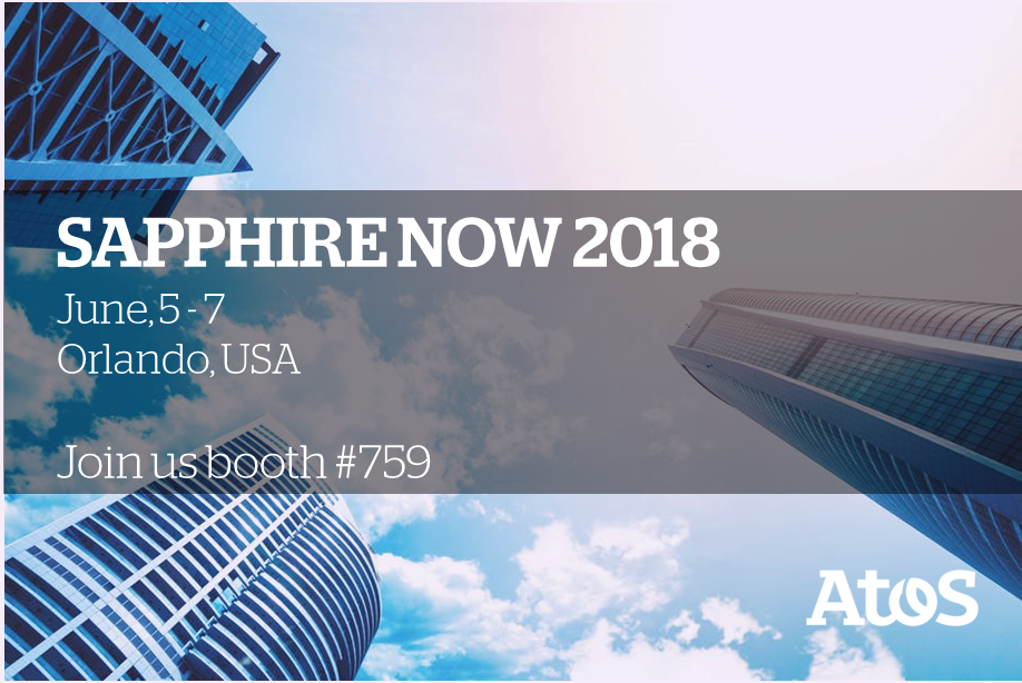 Atos4SAP's tweet photo. Visit us at #SAPPHIRENOW, booth 759 and discover our comprehensive solutions for #SAP S/4HANA https://t.co/d9rTgd4kXx https://t.co/j32qcYvd0k